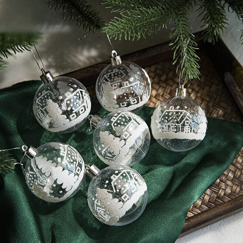 6pcs Blankets of Snow Ball Christmas Ornaments
